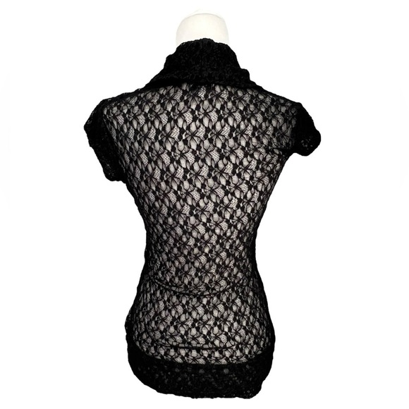 Cache Black Lace Top - Picture 5 of 11